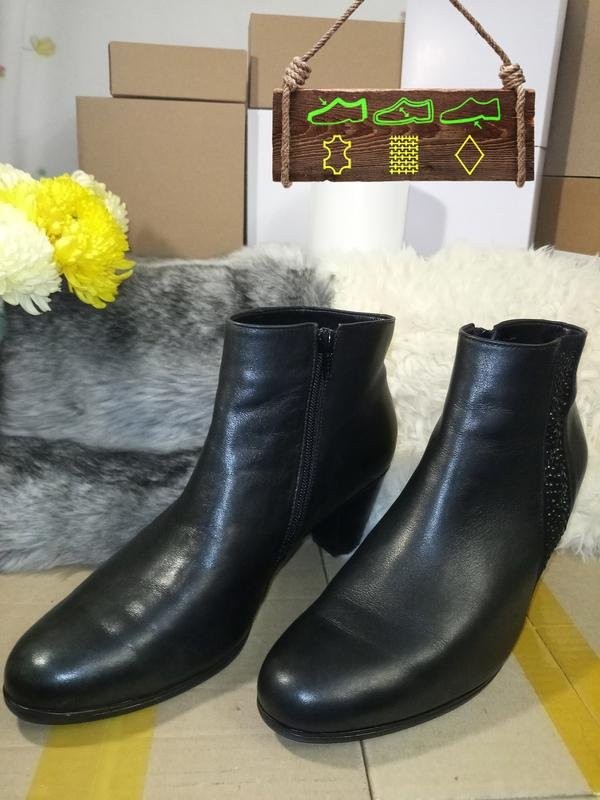 Women Gabor ankle boots black leather 42