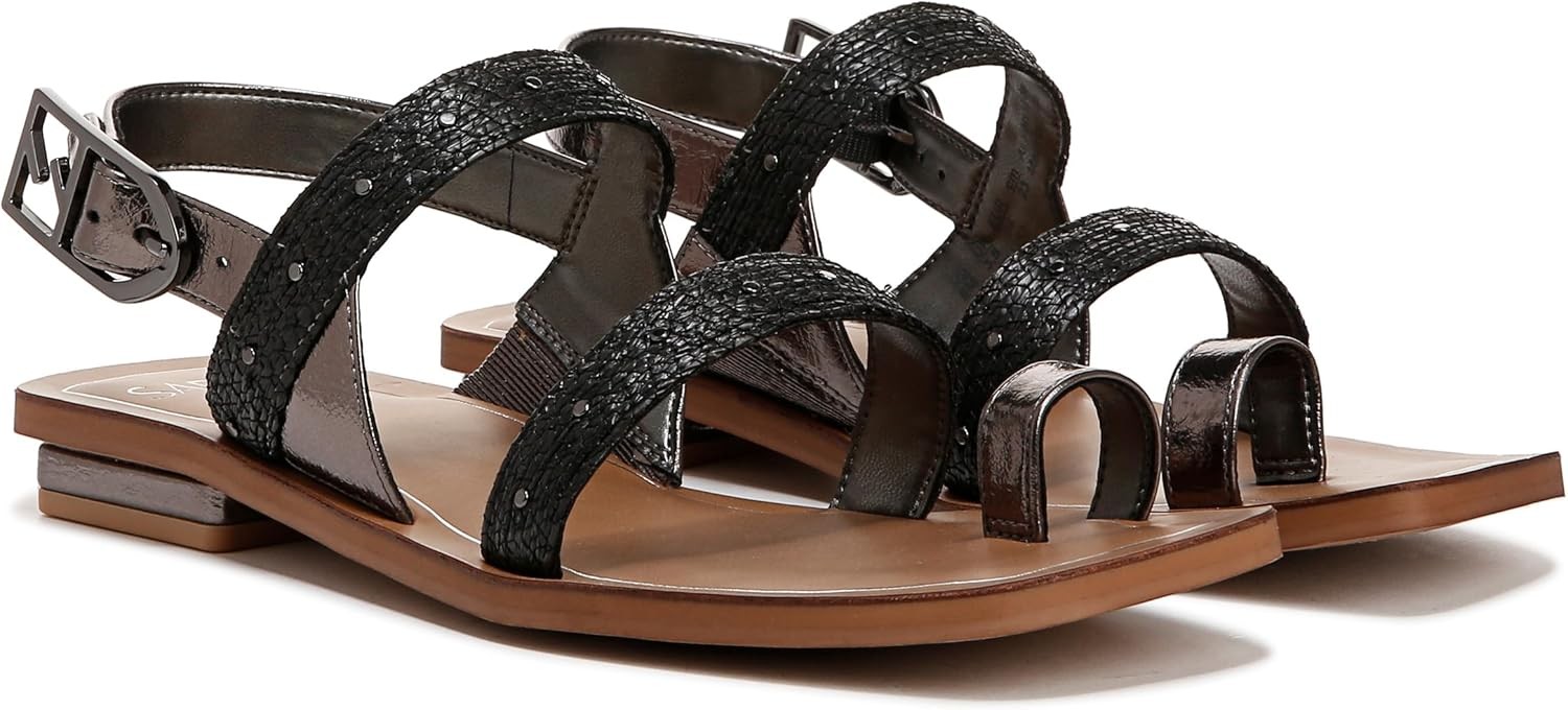 Franco Sarto Women’s Ellis Slingback Strappy Flat Sandal