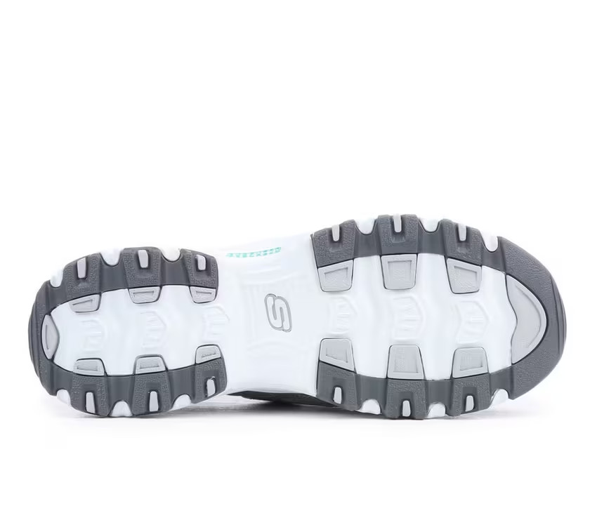 Skechers Womens Shoes Slip Ins Gray Pink Slip On Wide Fit D’lites Comfort 150238