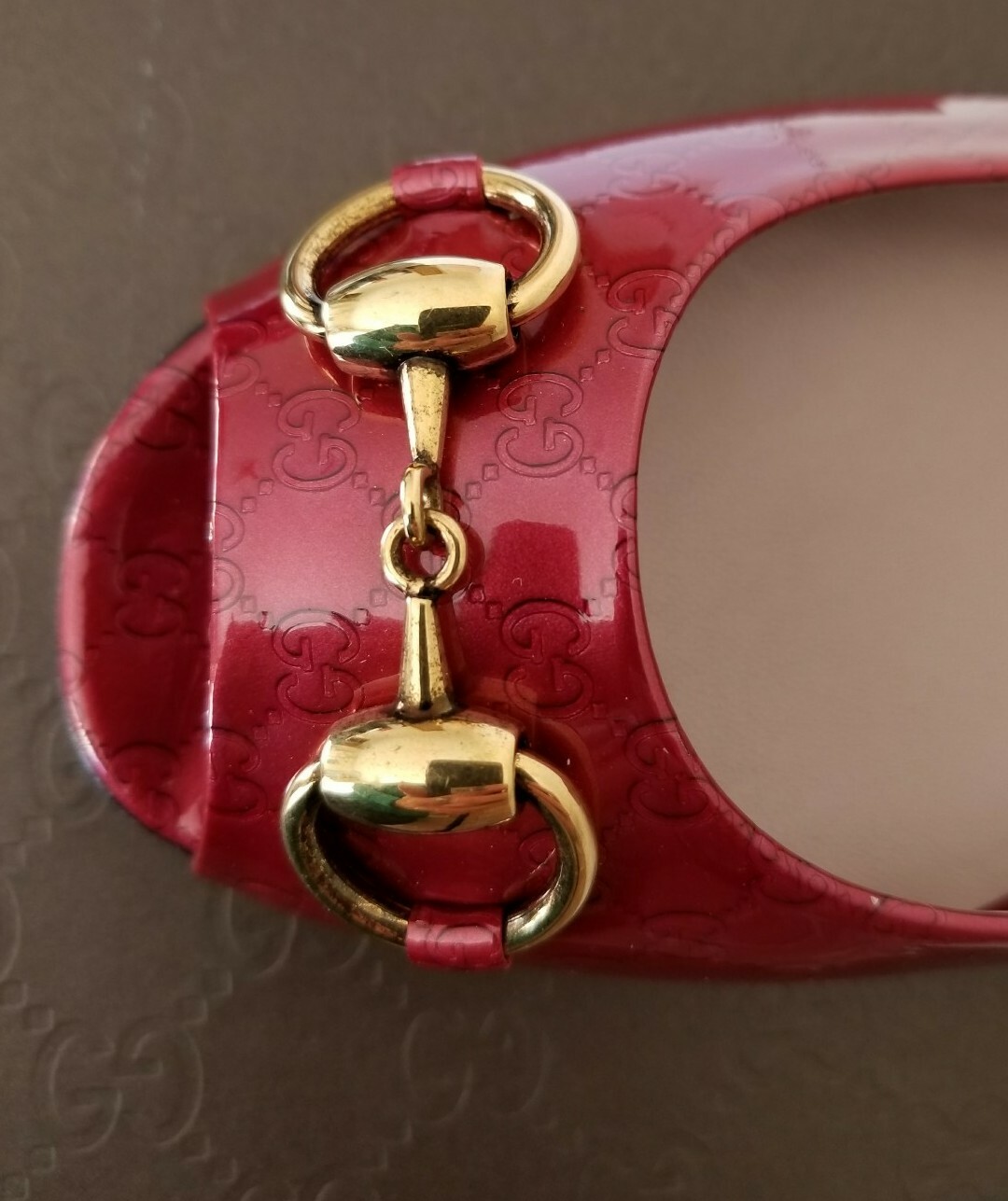 GUCCI JOLENE MICROGUCCISSIMA LOGO GOLD HORSEBIT FLATS EU 38.5 I LOVE SHOES