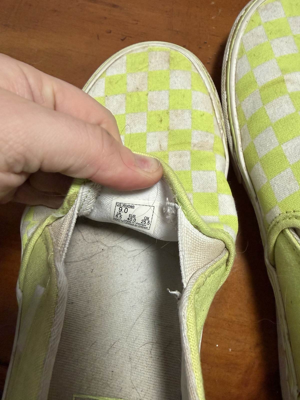 Bright Highlighter Yellow Vans W 9 Slip On