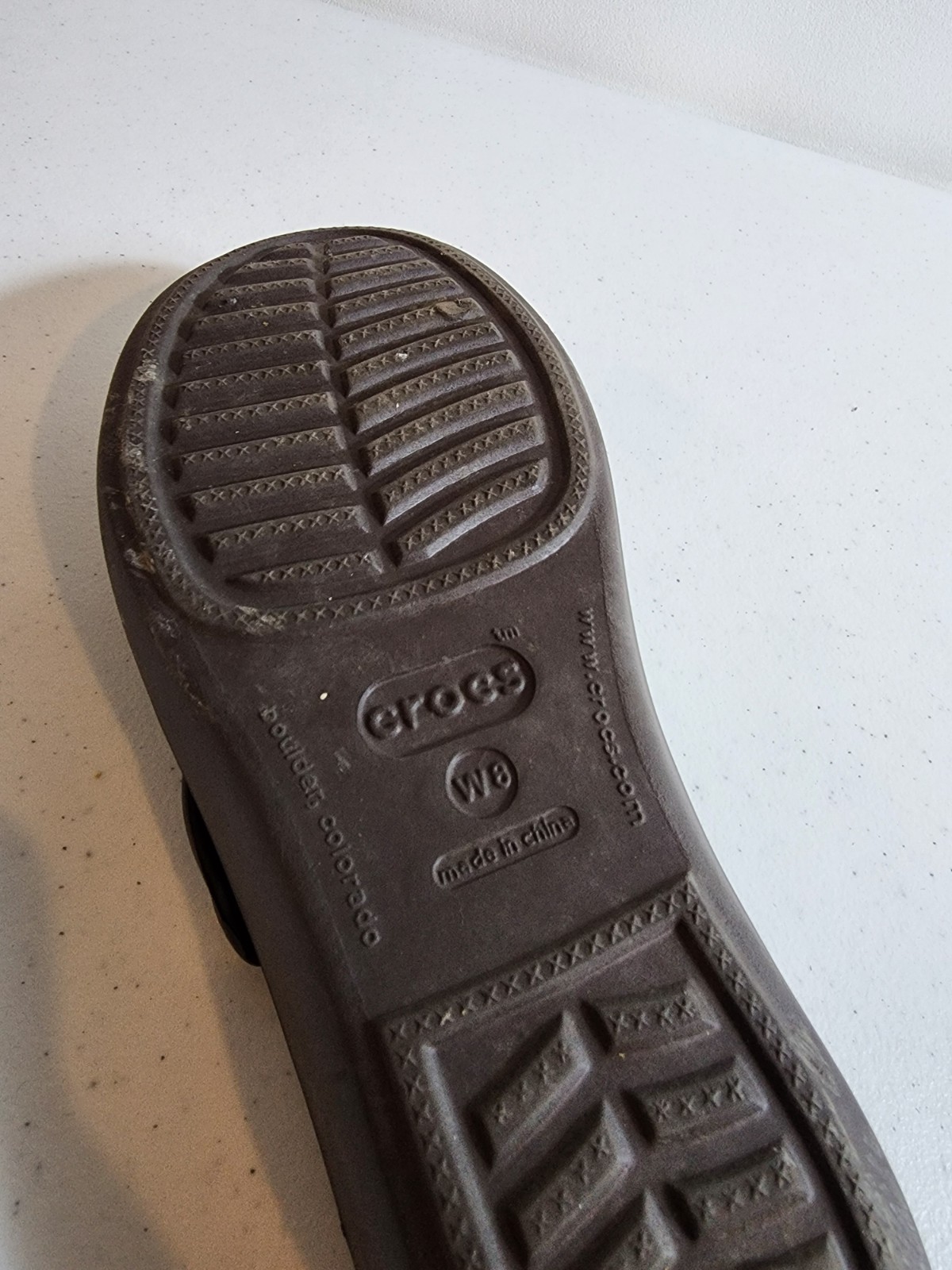 Crocs Patricia II Womens W8 Brown Espresso Croslite Wedge Slide Comfort Sandals