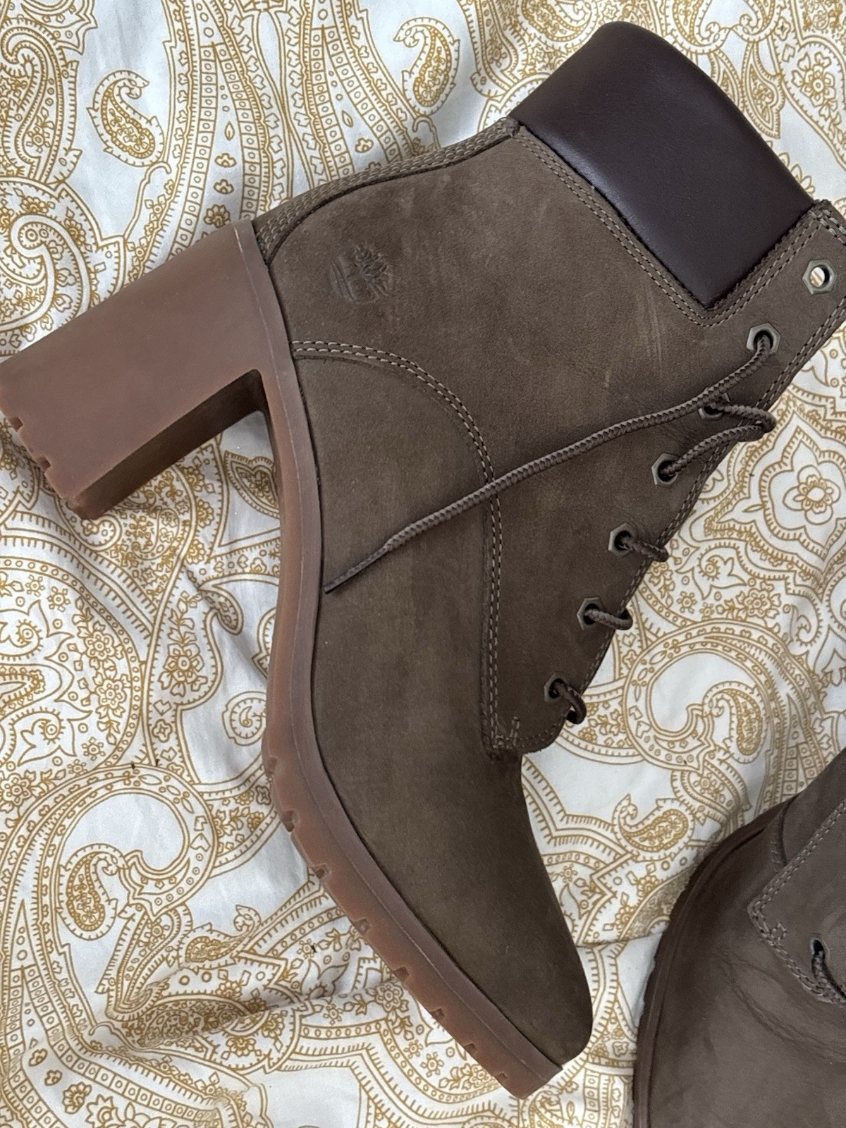 Timberland ReBOTL Brown Lace-Up Ankle Bootie Women’s US 8 EU 39 Leather