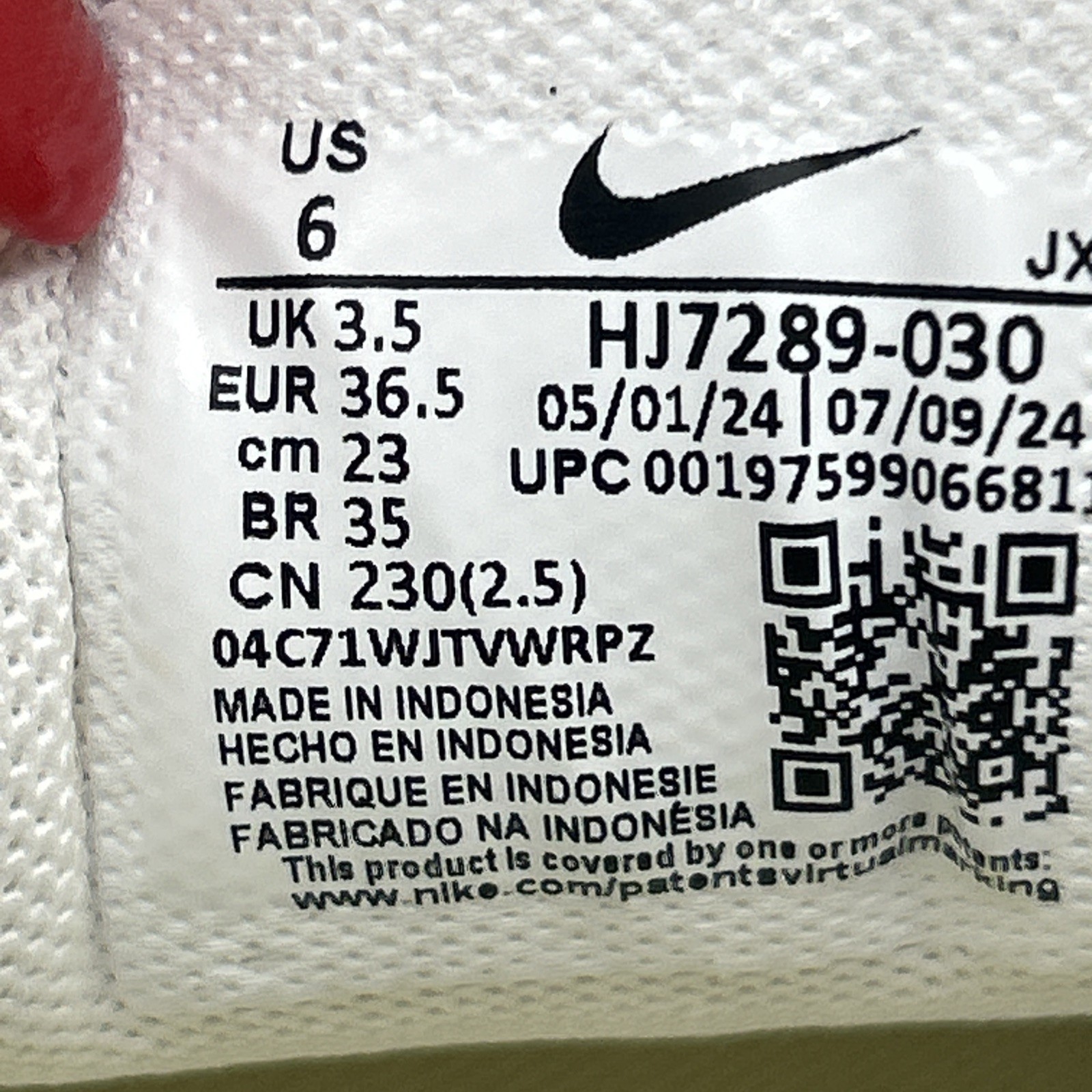 Nike AL8, White,Gray,Lite Violet,Cream, Running Shoes HJ7289 030 Women’s SZ: 6 M