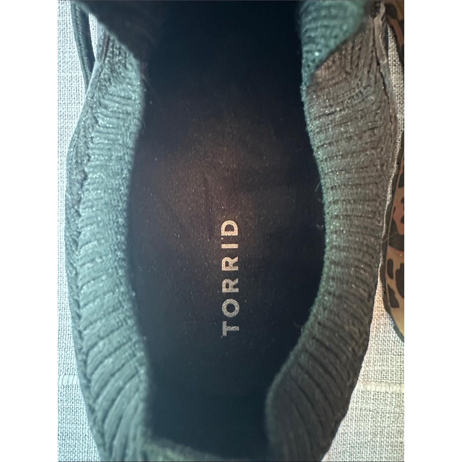Torrid Active Sneaker Stretch Knit Black Leopard Sole 9WW NWT