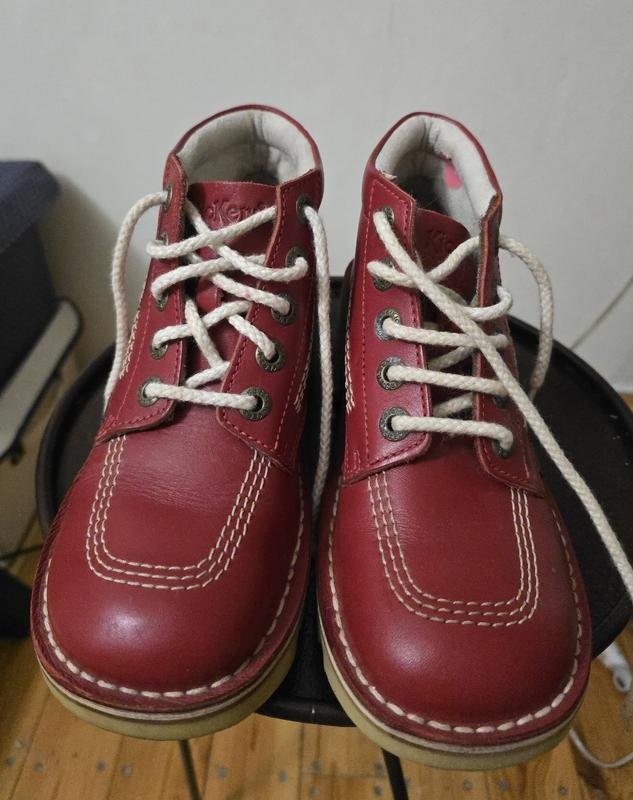 Women Dr Martens Boots Red Leather 38 #3L0U