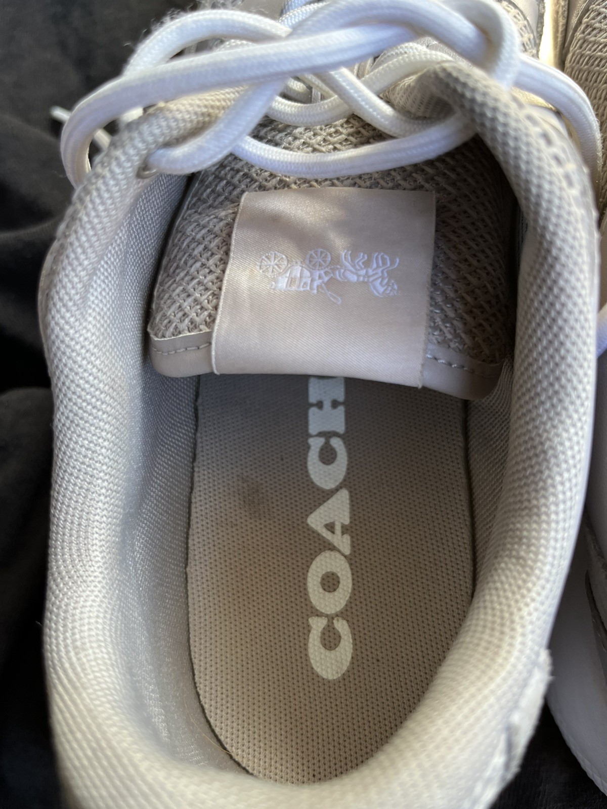 Coach Strider Grey Birch Leather Women’s Low Top Sneakers (CP837)-Sz 8.5
