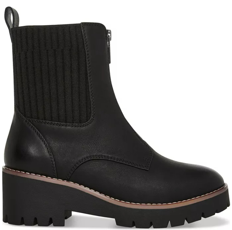 Aqua College Women’s DREAM ZIP Black Moto-Inspired Waterproof Booties | 9.5M