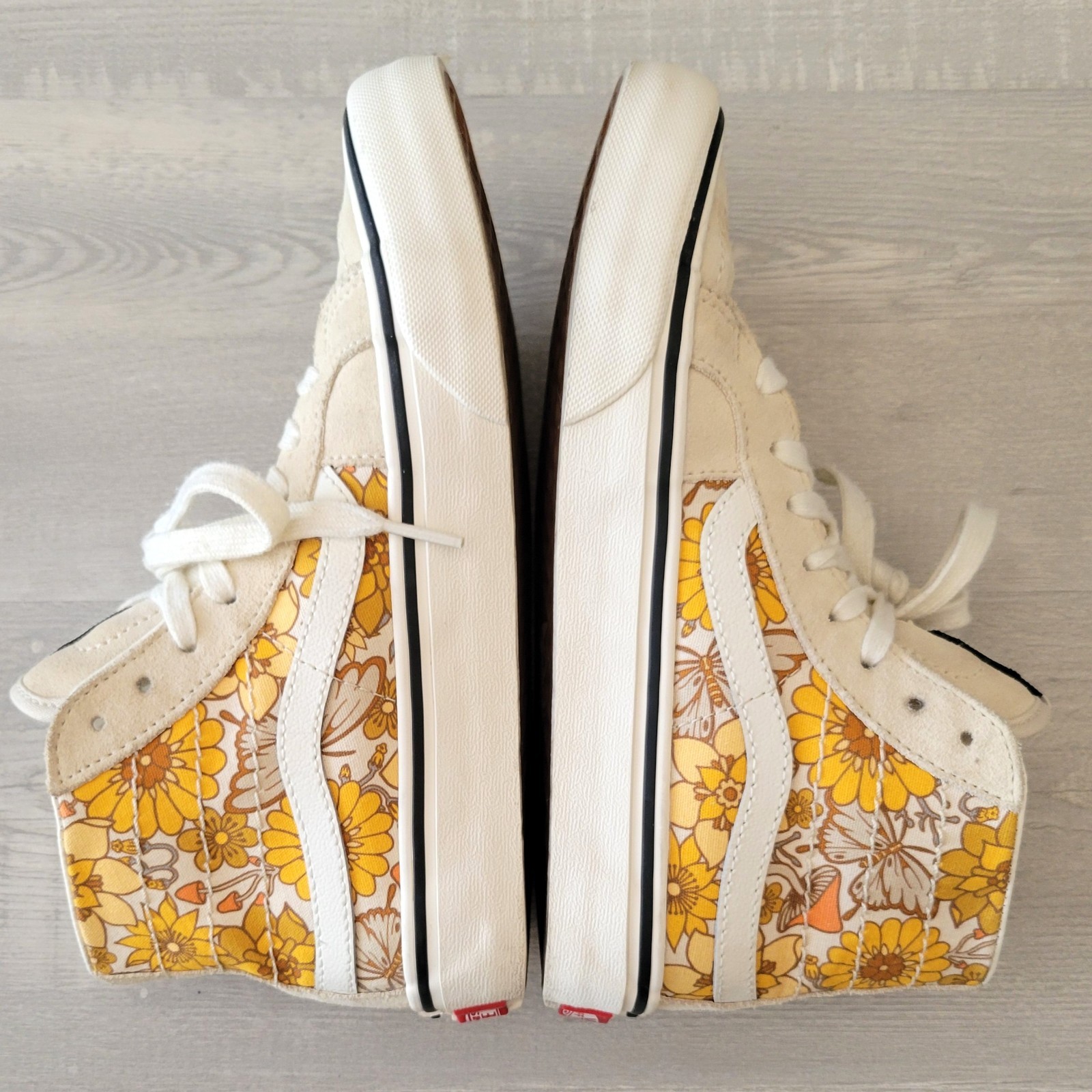 Vans Ultracush sk8 Floral Retro Boho Print Flowers Butterflies Womens 7 EUC
