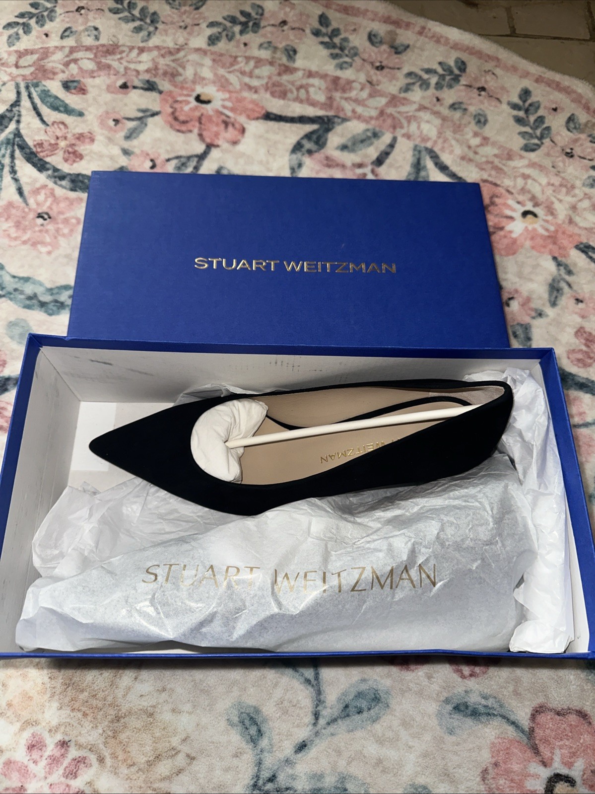 Stuart Weitzman Stuart Power 50 BLACK SIZE 7.5 B SUE-Suede