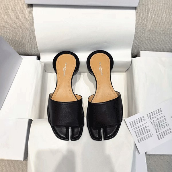 NEW Women’s Margiela Women’s Split Toe Mule French Chunky Heel Retro Open Toe