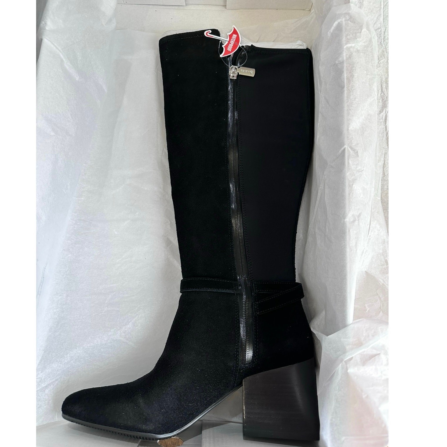 Blonde waterproof knee boots 8