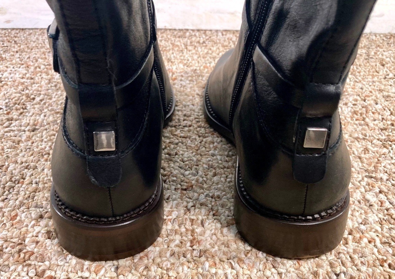 New Franco Sarto L-Haylie Black Leather Knee High Boots Women’s Size 9M