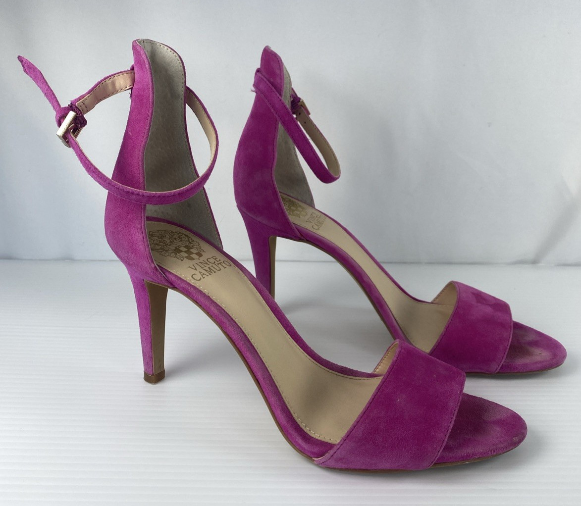 Vince Camuto Suede Court Sandal Fuchsia Pink Size 8