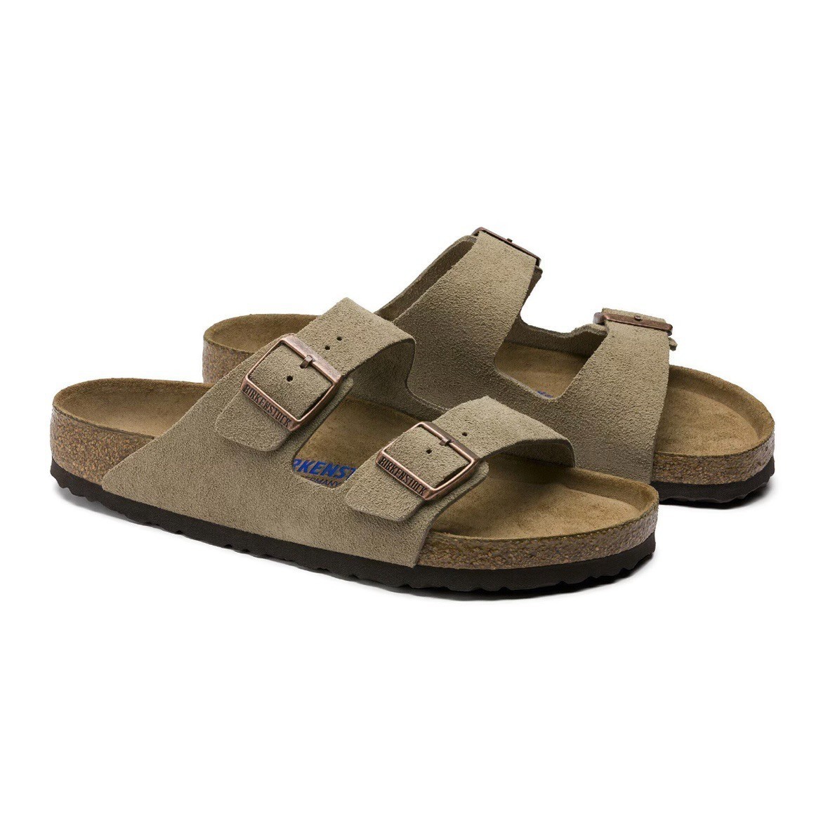Birkenstock Arizona Soft Footbed Suede Sandals Taupe Men Women Unisex Comfort