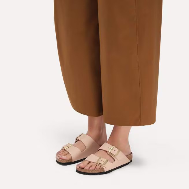 BIRKENSTOCK ARIZONA TRIPLES NEW BEIGE/PINK CLAY SANDCASTLE/OYSTER MEDIUM/NARROW