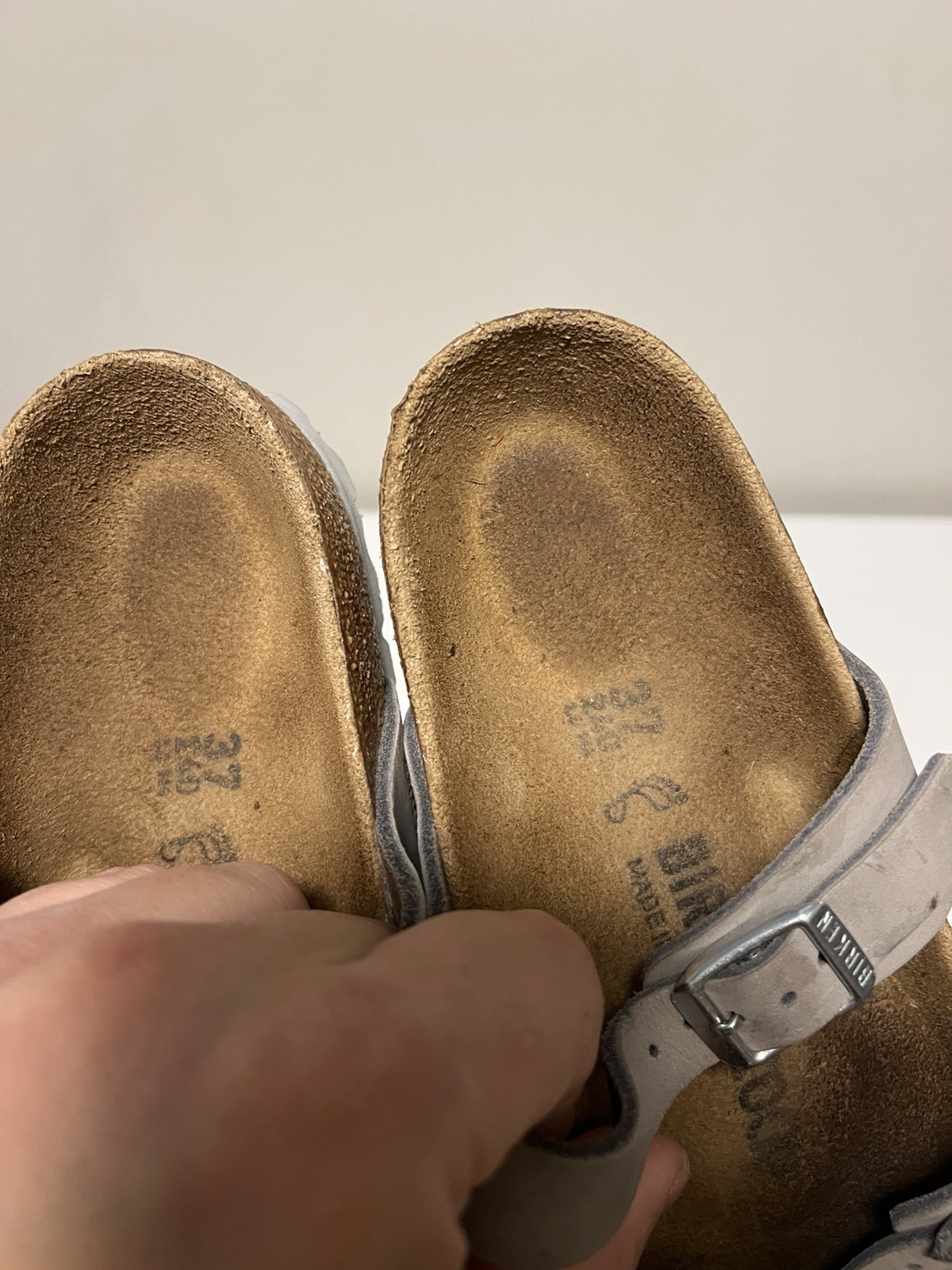 Birkenstock Mayari Nubuck Leather Dove Gray Women’s EU 37 US 6-6.5 Regular/Wide