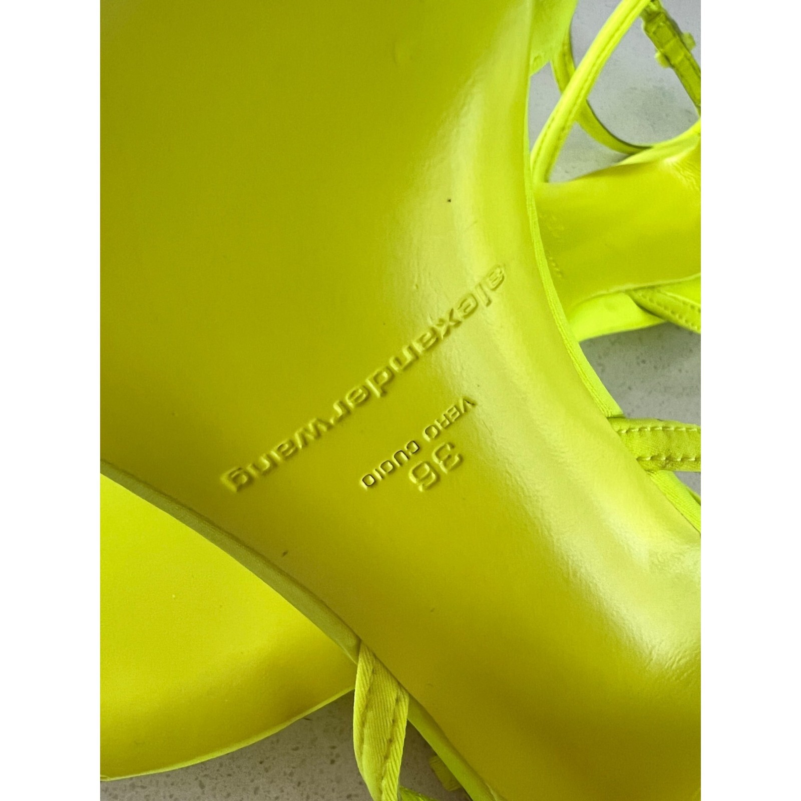 Alexander Wang Dahlia 85mm neon sandals Size 36