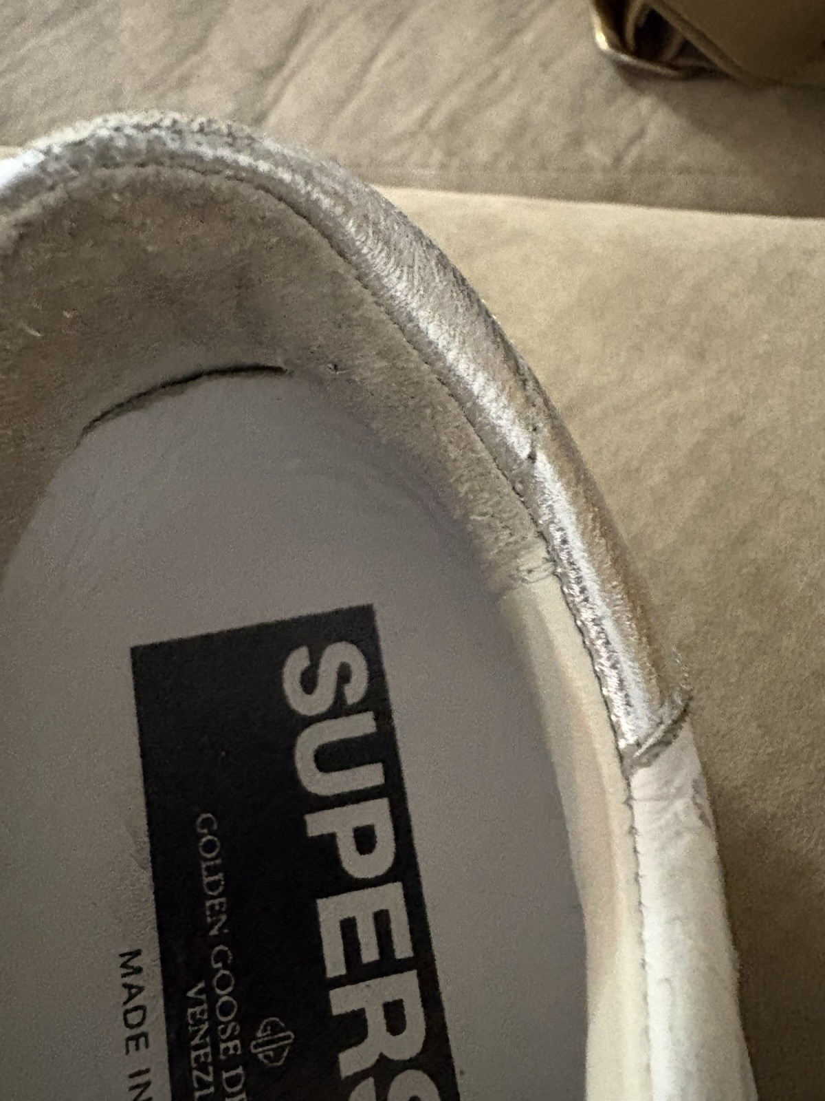 Golden Goose SuperStar Leather Sneaker White/Silver EU 36 Made in Italy