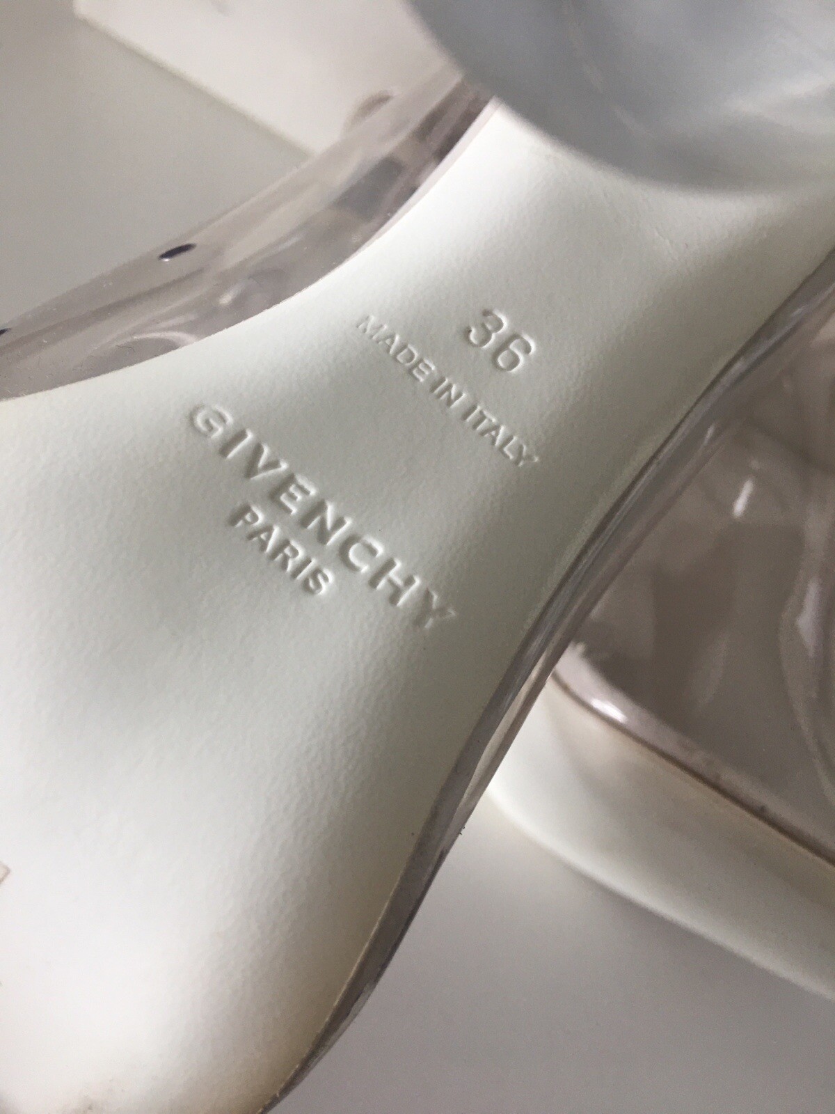 NWT GIVENCHY PVC PLEXIGLAS TRANSPARENT MULE HEEL SHOES SIZE IT 36 US 6