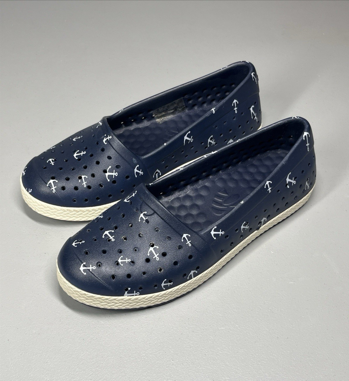 Joybees Slip On Waterproof Loafer Moc Boat Shoes Navy Blue Womens 8 Navy Slip On
