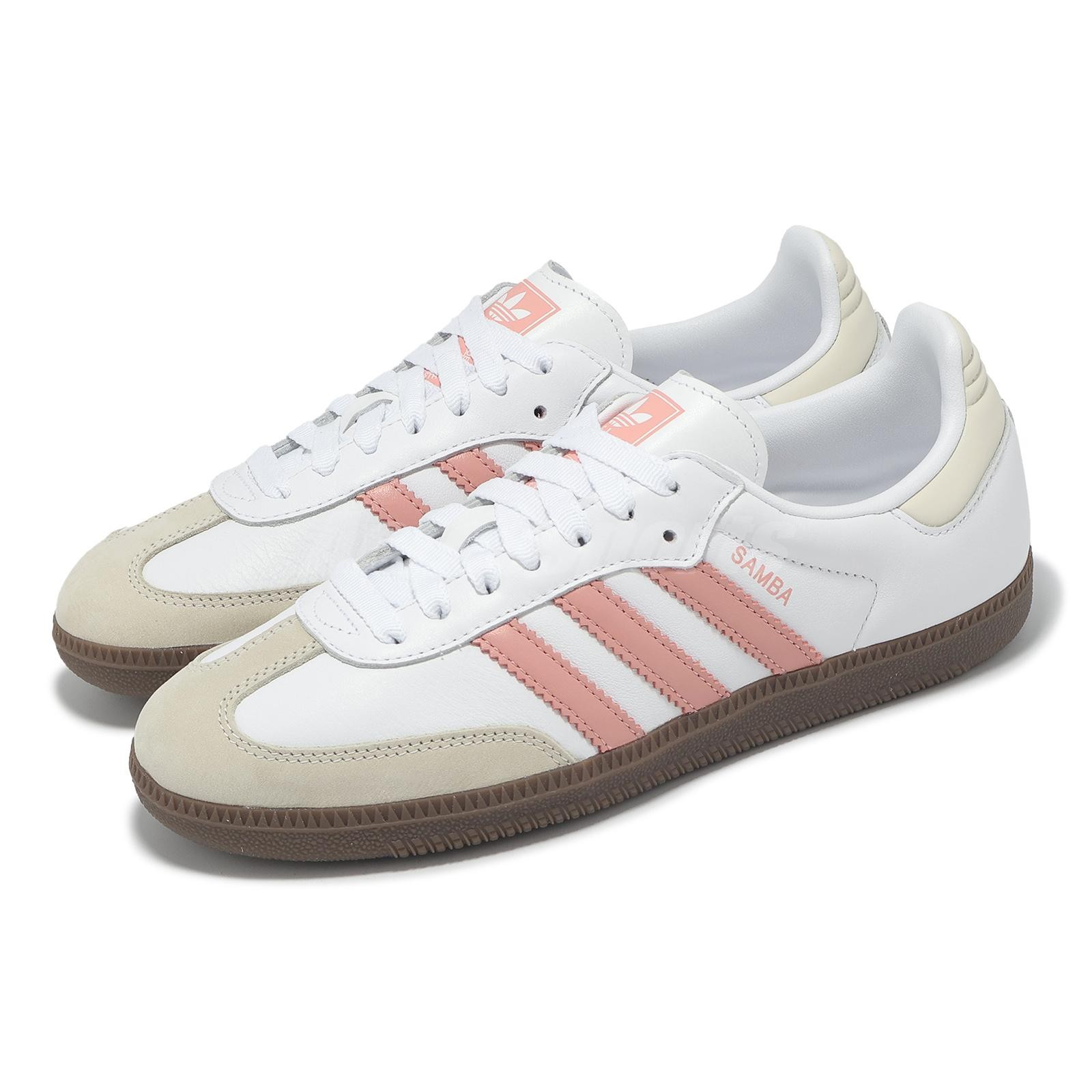 adidas Originals Samba OG W White Pink Women Casual Lifestyle Shoes JI2677