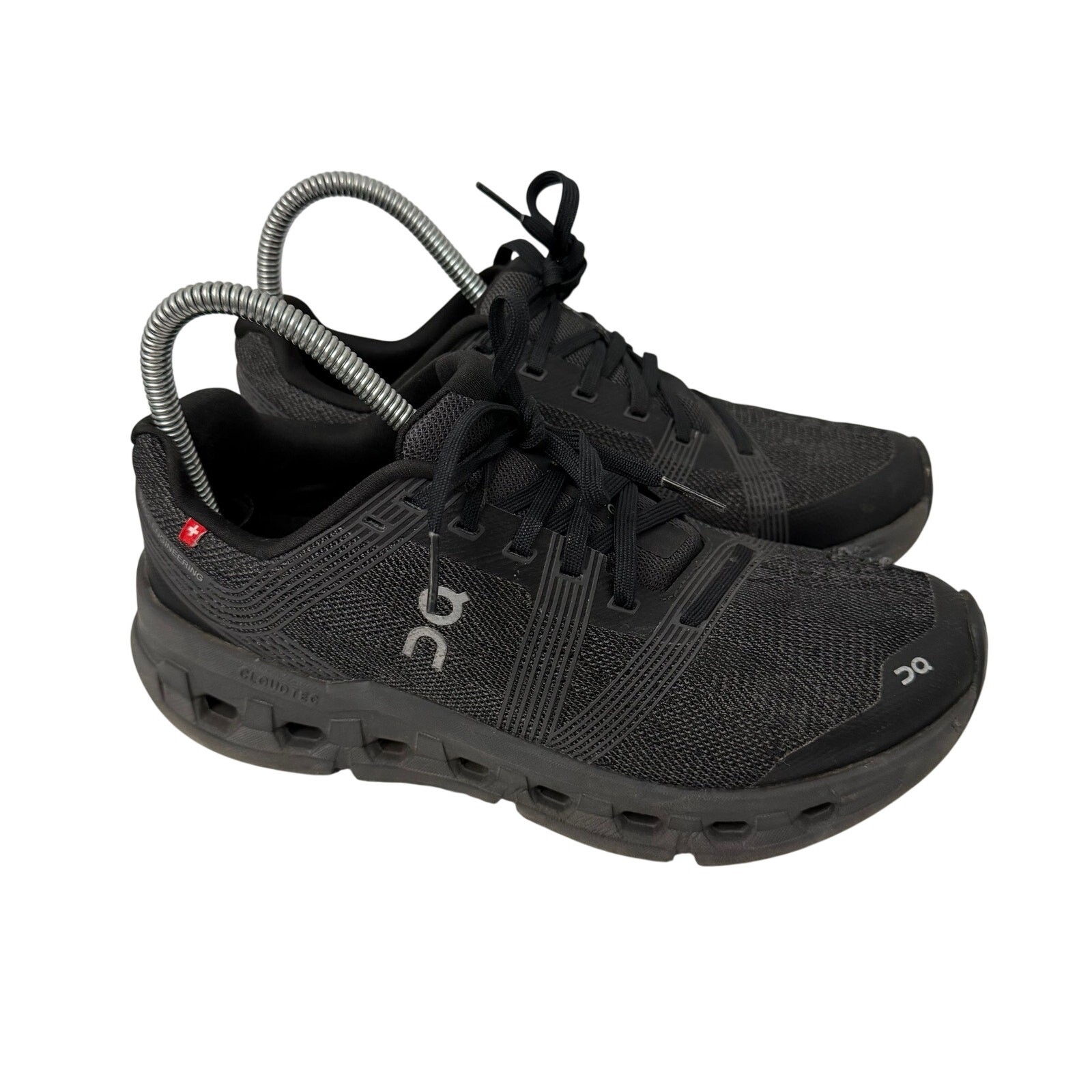 On CloudGo Shoes Womens Size 8 Wide Black Eclipse Running Athletic Sneakers