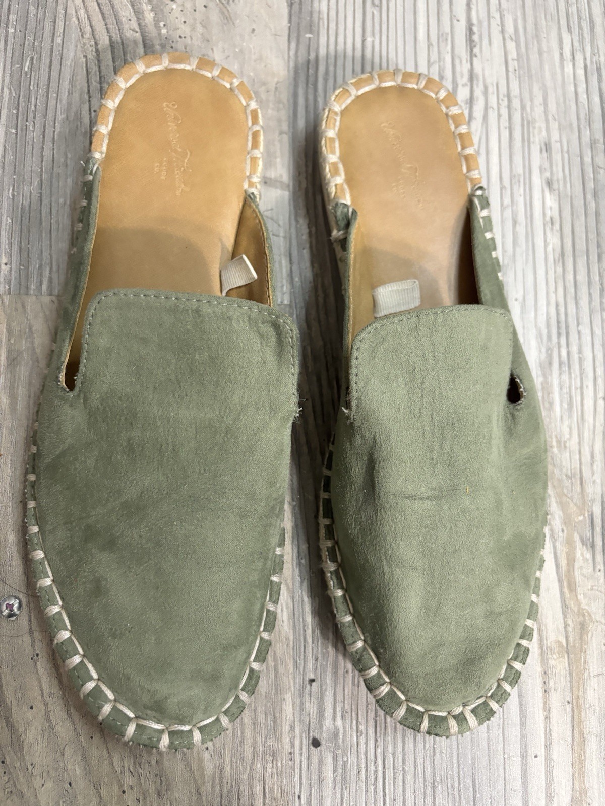 Universal Thread Green Boho Faux Suede Mule Casual Women’s 8