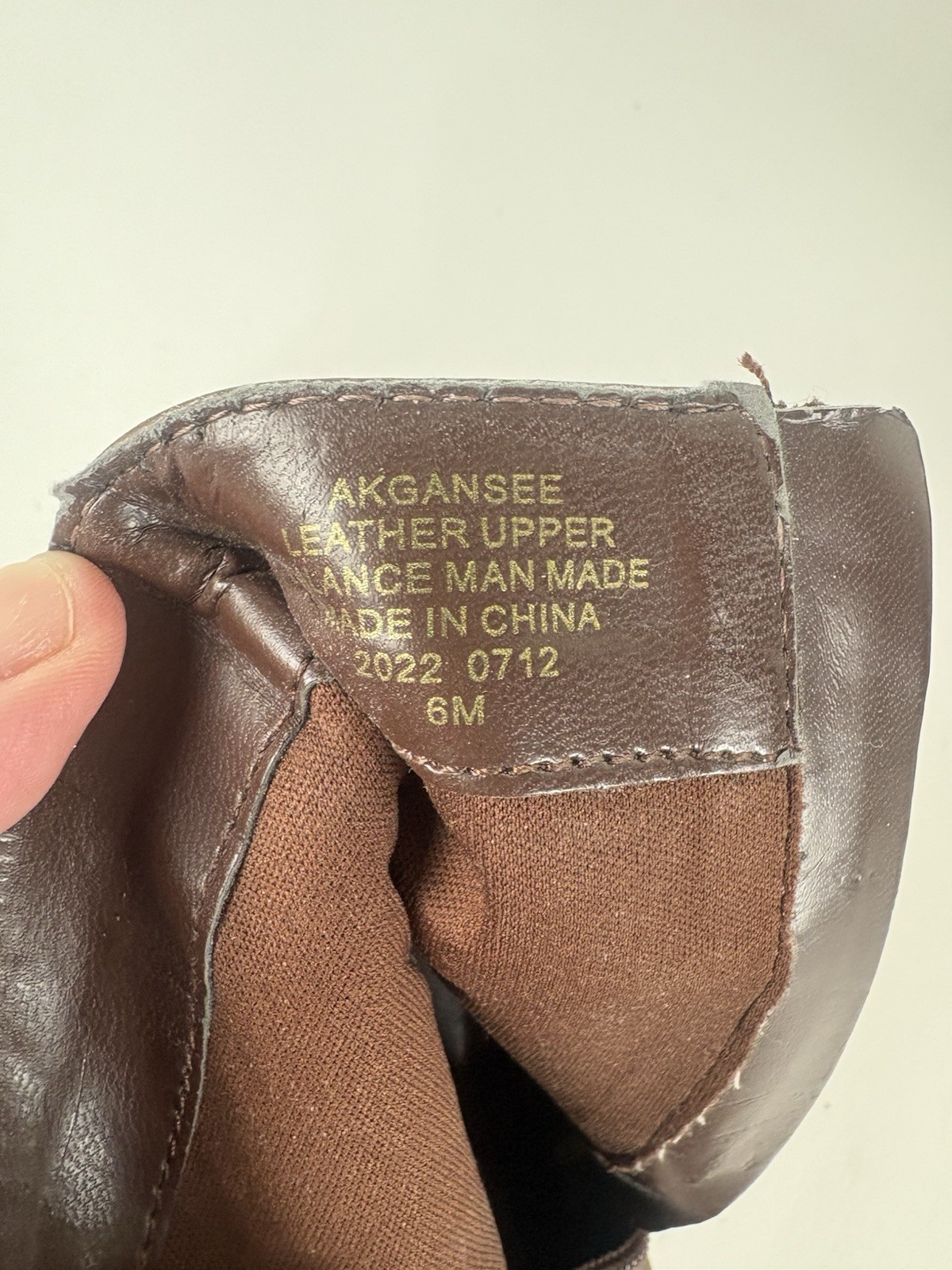 Anne Klein Gansee Brown Leather 2.5in Chunky Heel Boots Womens Size 6M