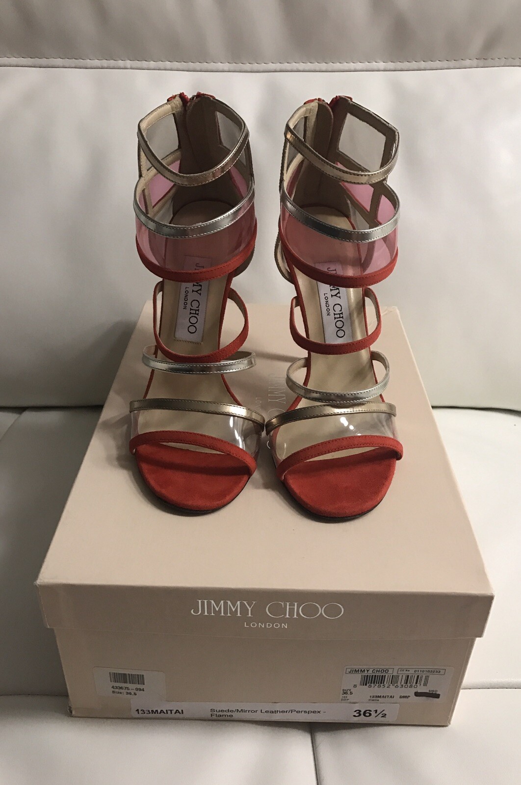 JIMMY CHOO Maitai Sandals Pumps – Size 36.5 – Store Display Excellent Condit