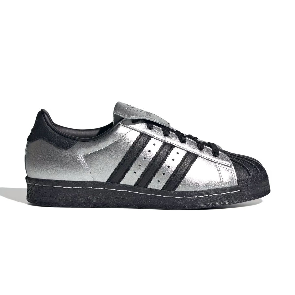 Adidas Superstar 82 Metallic Sneakers Shoes Silver Black JH5669 Womens size