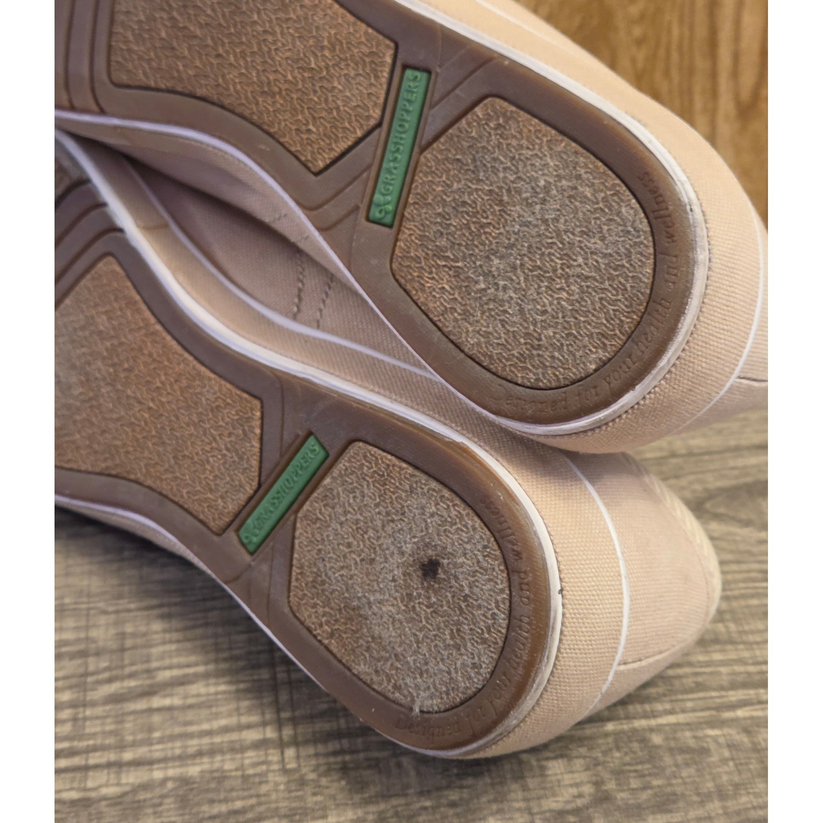 Grasshoppers Canvas Lace Up Shoes Womens Size 8.5 Tan