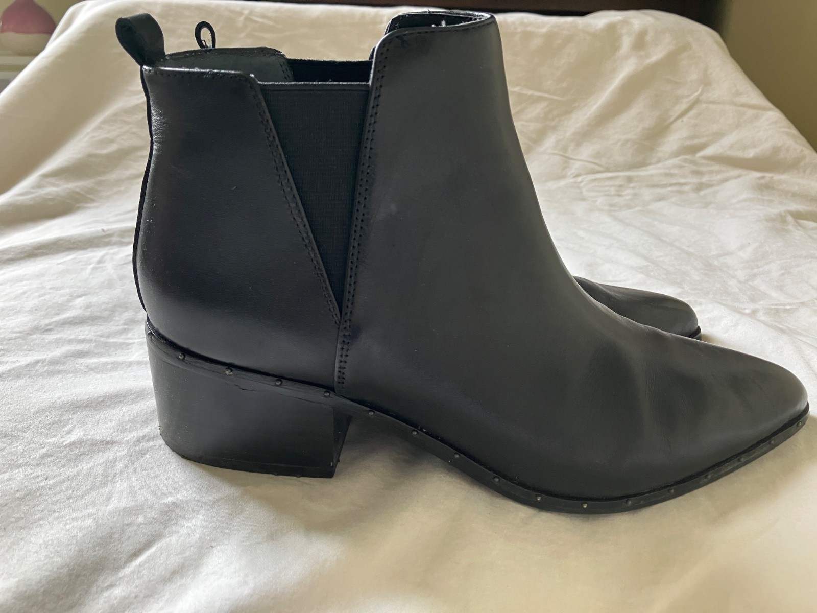 Carlos by Carlos Santana Ginger black leather chelsea boot 9M