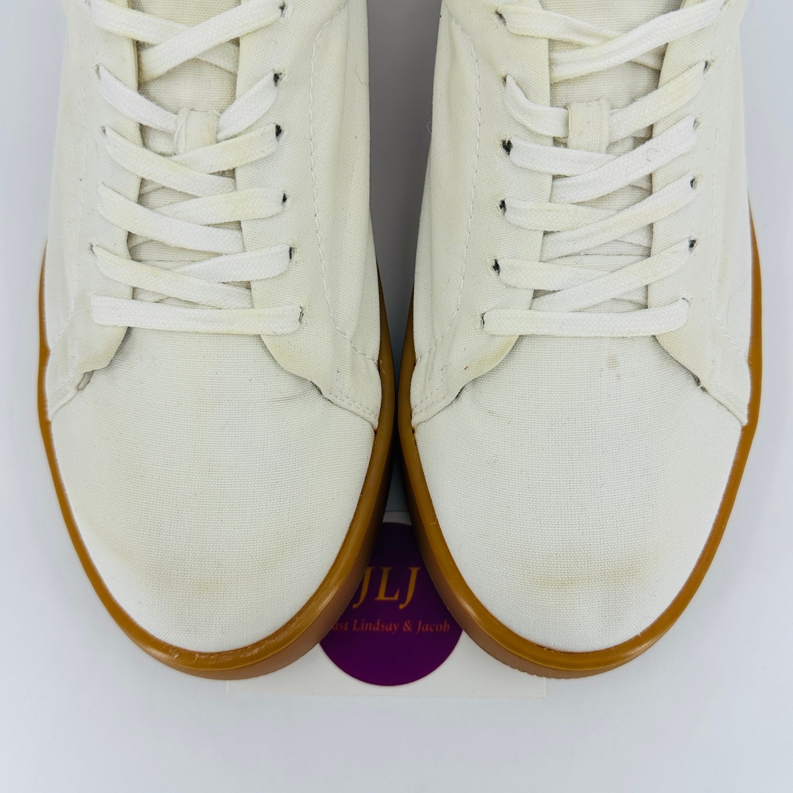 Jenni Kayne Women’s Cream Canvas Casual Skater Sneakers Size 39 EU/ 9 US