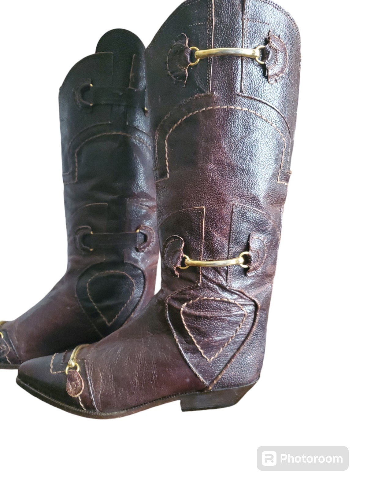 El Vaquero Italian Womens Brown Western Styled Boots Size EU 39 US 8