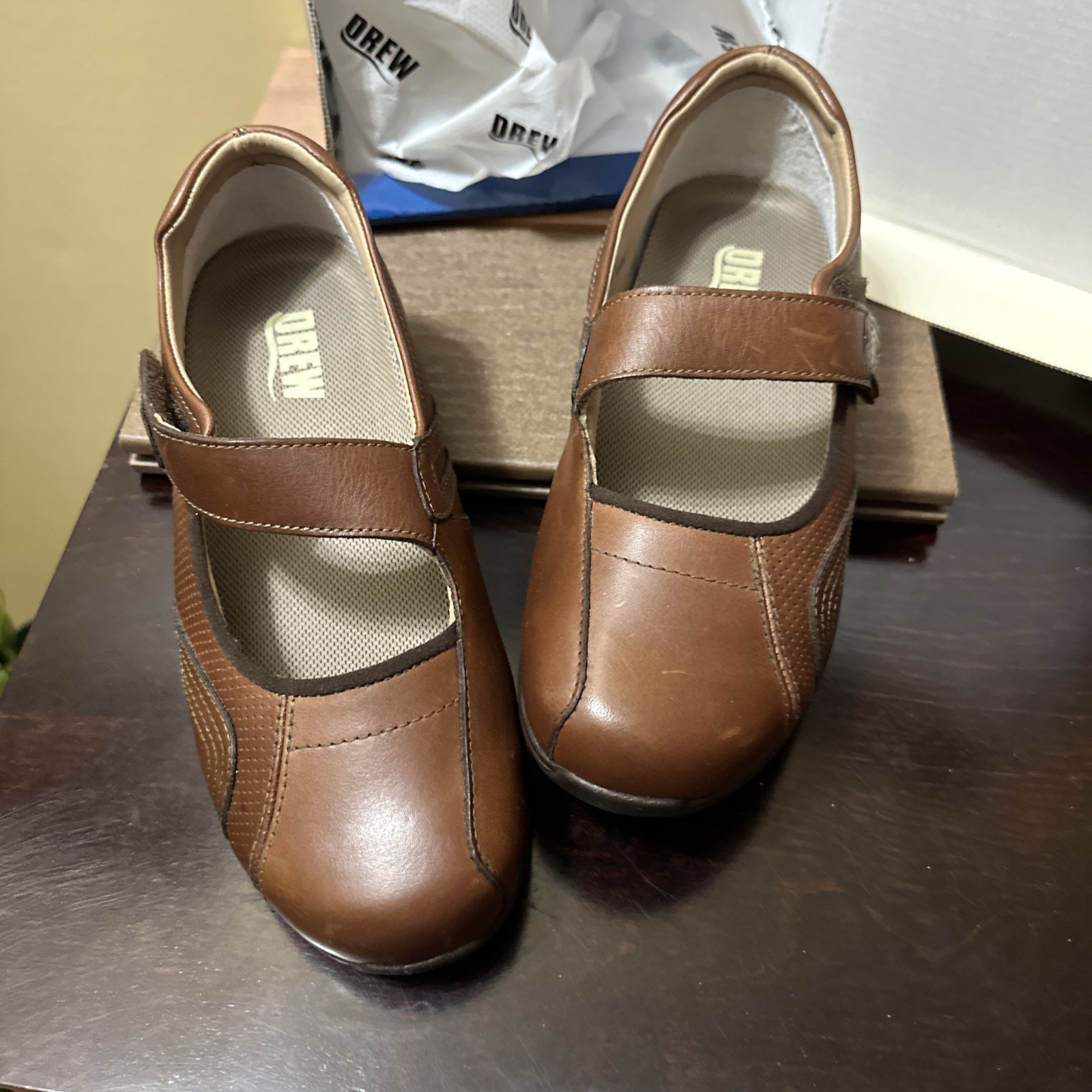 Drew Orthopedic Shoes Brandy Size 6.5 WW Heather New In box