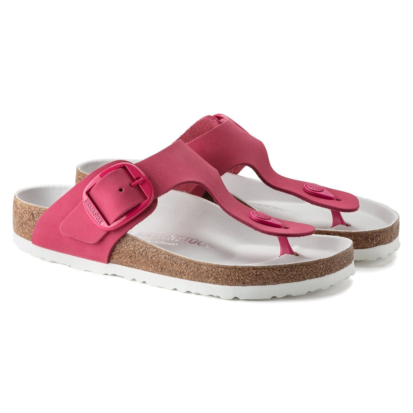 Birkenstock Women’s Gizeh Big Buckle Nubuk Fuchsia Tulip Sandal US5 EU36 1022558