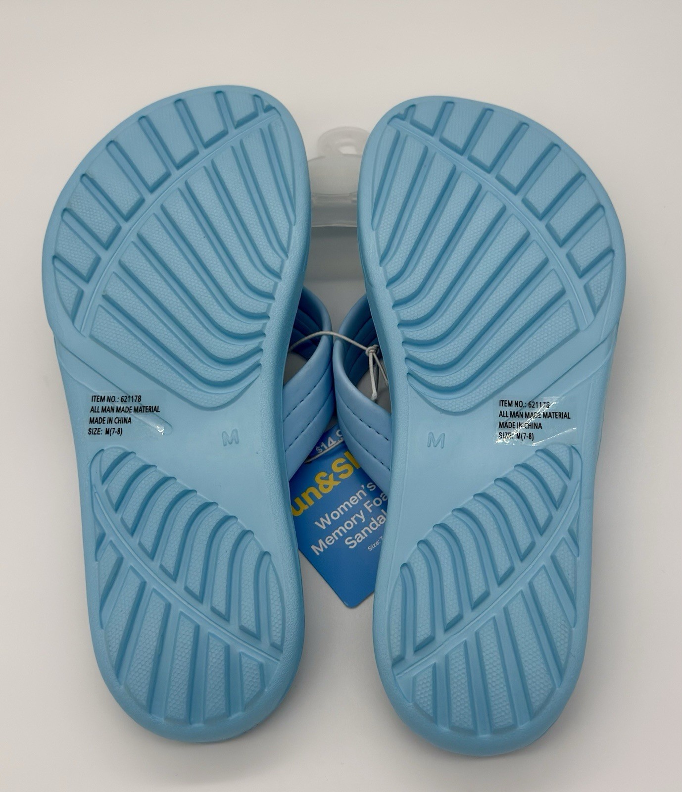 Sun & Sky Memory Foam Slide Sandals Flip Flops Women Pink Navy Blue Pick Size