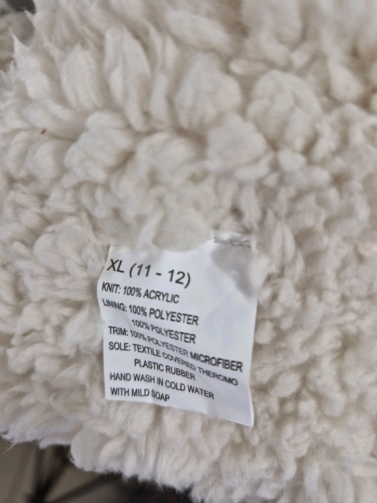 Mukluks Women’s Creme Cable Knit Sherpa Button Down Boots Size 11-12