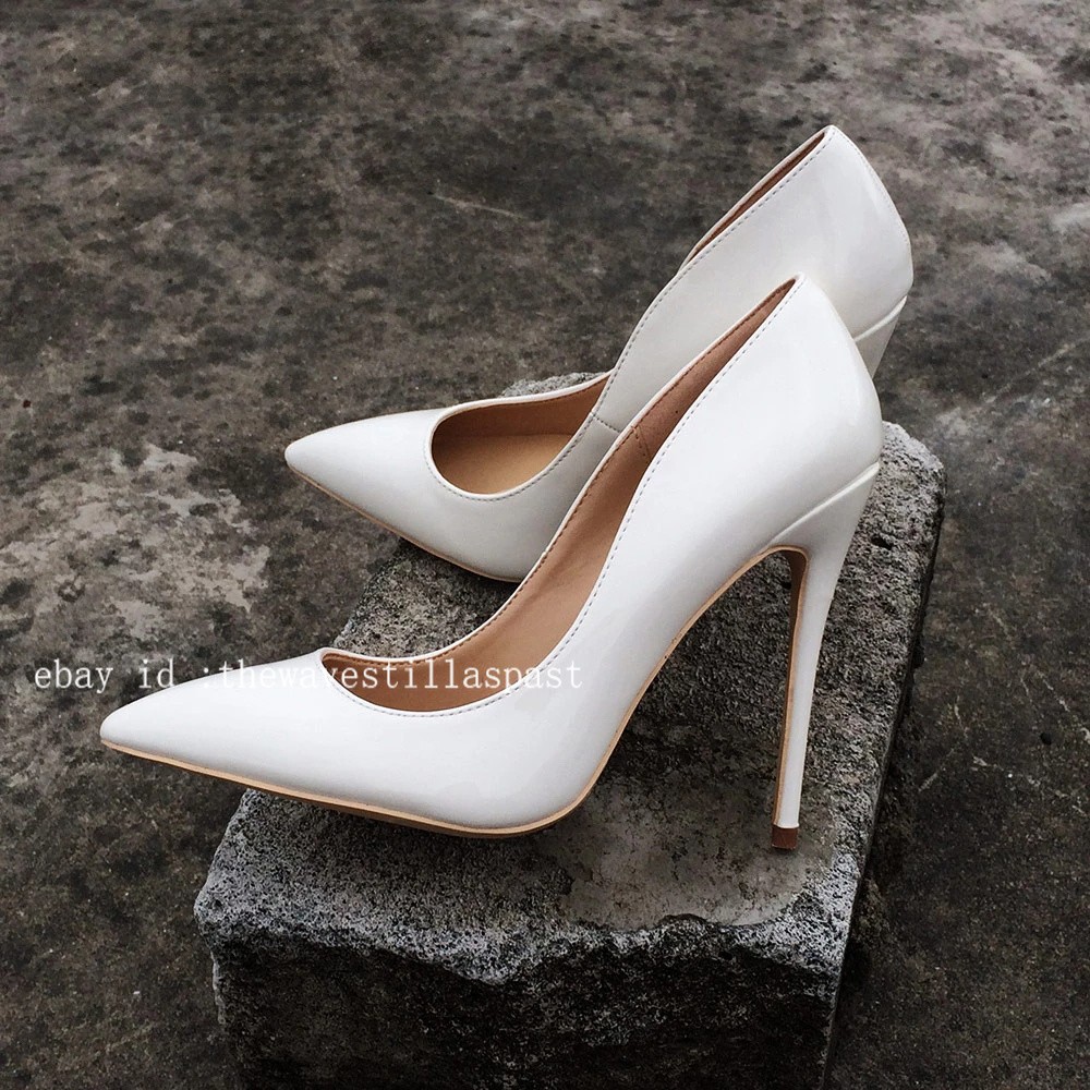 Solid Color Women Sexy Pointed Toe Pumps Ultra High Thin Stiletto Heels Shoes