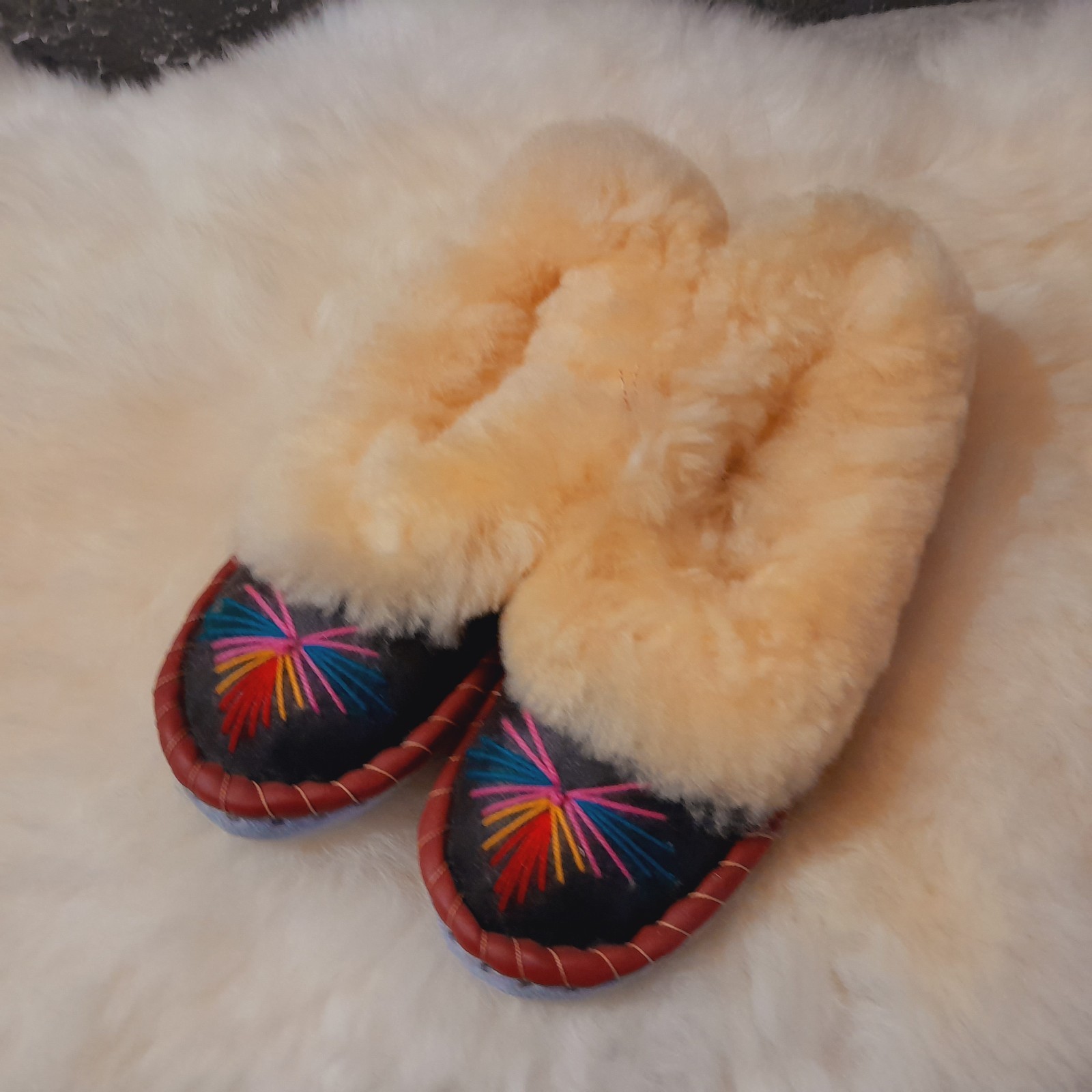 Ladies Leather Wool Winter Huts Shoes Lambskin Slippers ZAKOPIANKI Slippers