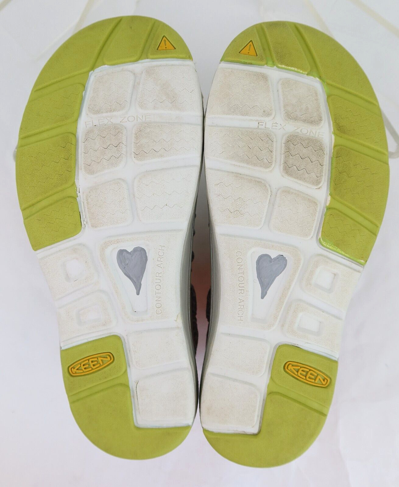 Keen Women’s Uneek 8MM Rock Sandals Vapor / Chartreuse Size 10.5