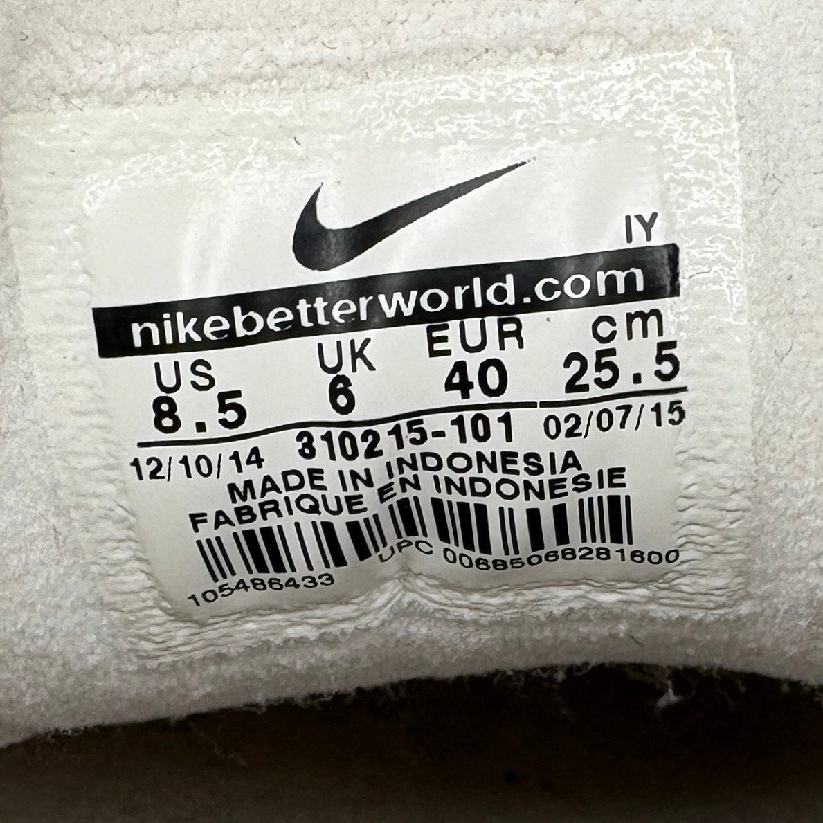 Nike Air VXT White Running Sneakers 2014 – Women’s Size 8.5