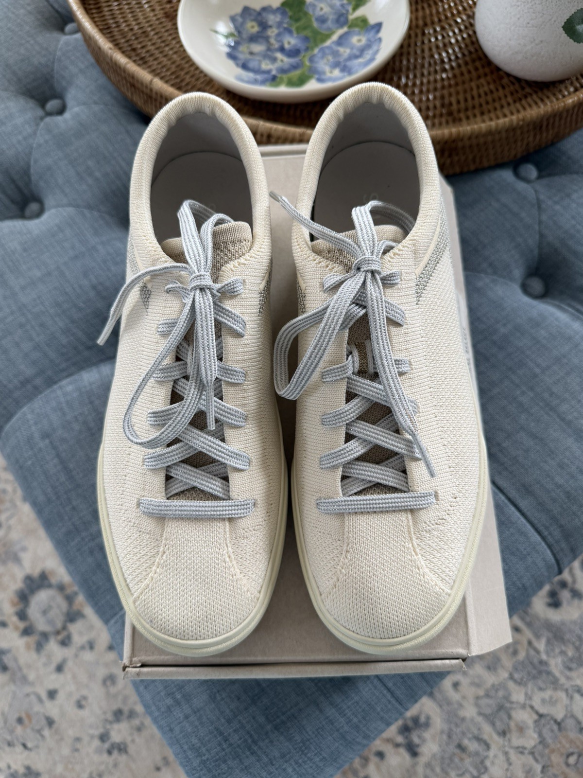 EUC! ROTHY’S Diamond Twill Sneaker ~ Women’s Size 7.5
