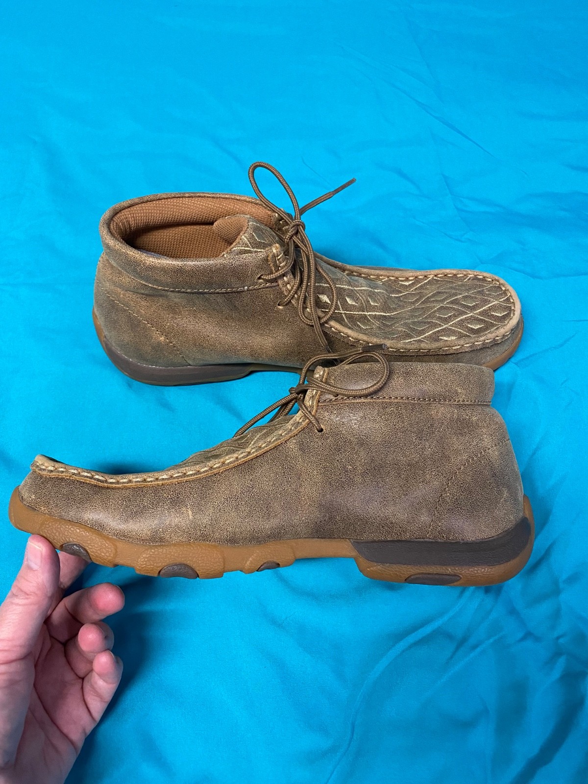TWISTED X Woman 10M Driving Moccasins Bomber/Tan Size: 10 Width: M