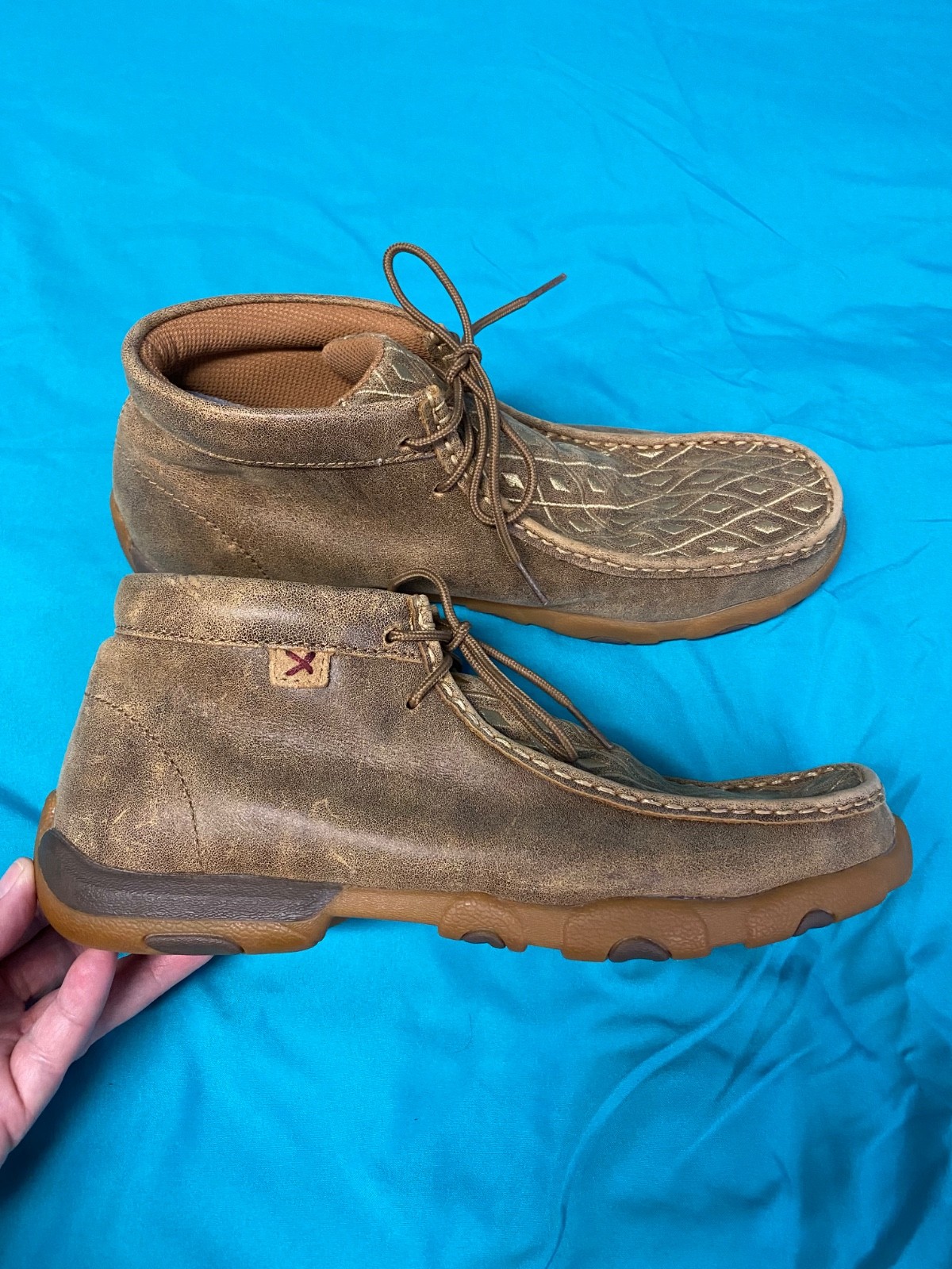 TWISTED X Woman 10M Driving Moccasins Bomber/Tan Size: 10 Width: M