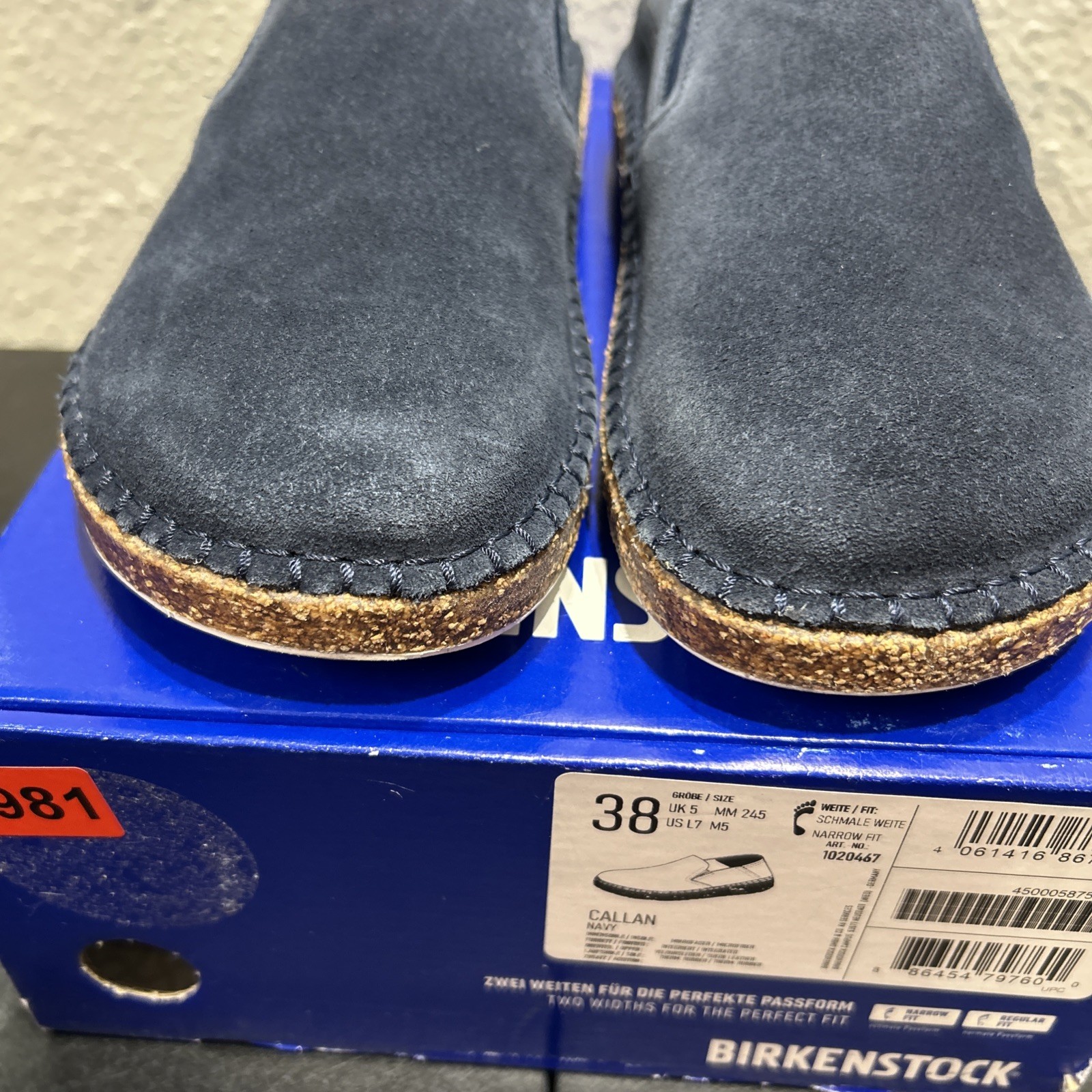 Birkenstock Callan Navy EU 38 US W7 M5