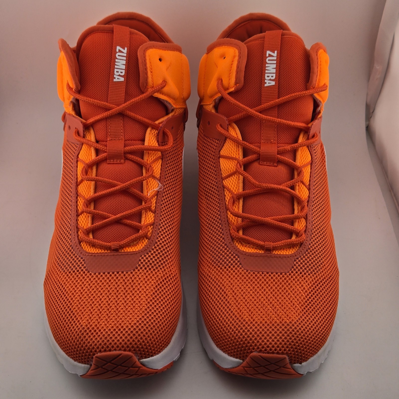 Zumba Air Funk 2.0 Mid Top Orange Mesh Dance Fitness Shoes Womens Size 13
