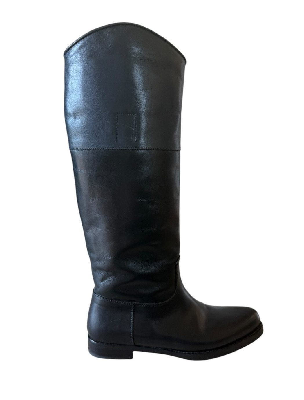 Jil Sander Two Tone Black Grey Leather Riding Boots Women EU 37 US 6.5 $1400!