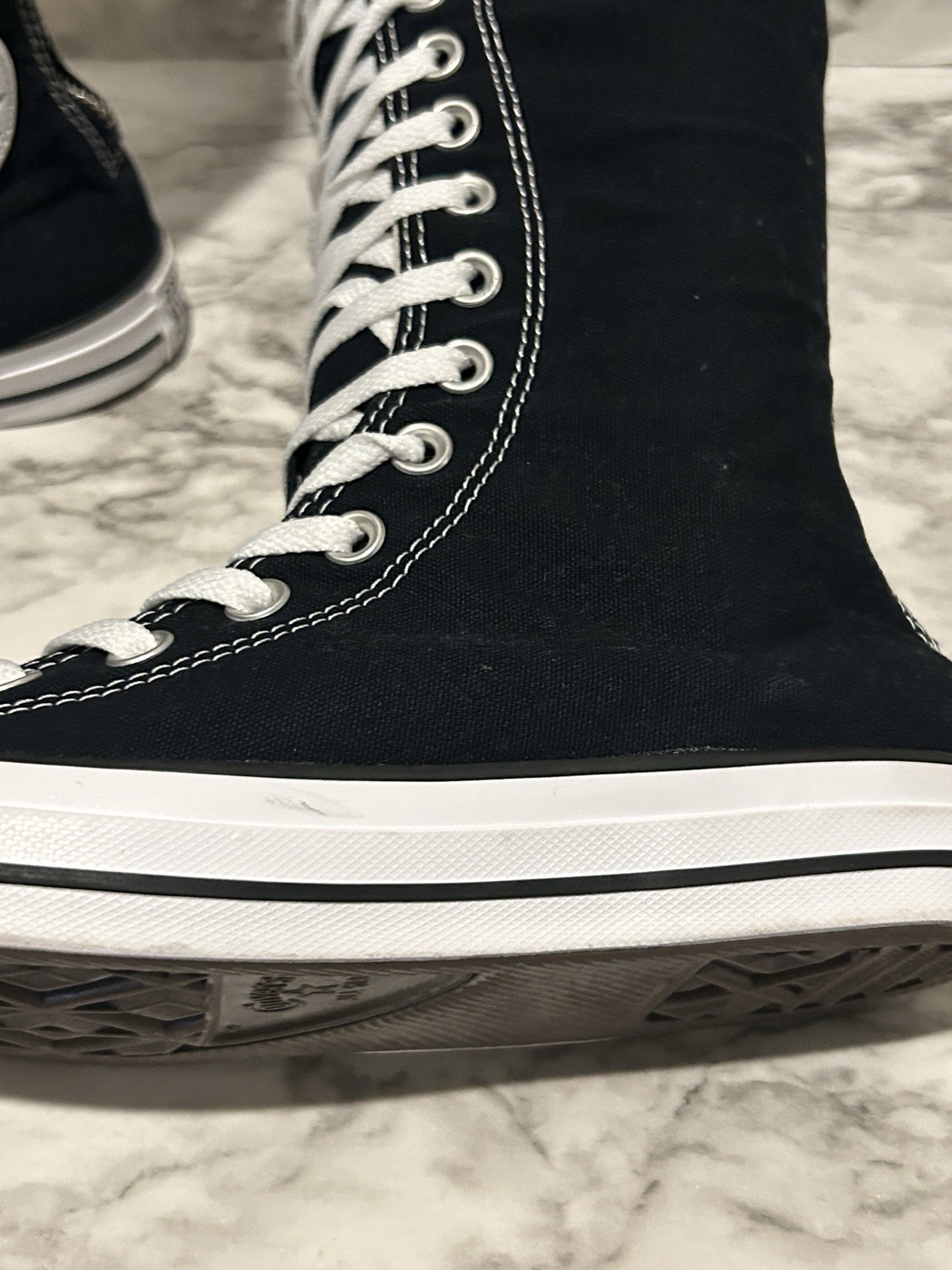 Converse Chuck Taylor All Star Shoes Womens 9 Black XX-Hi Knee-High Canvas Boots